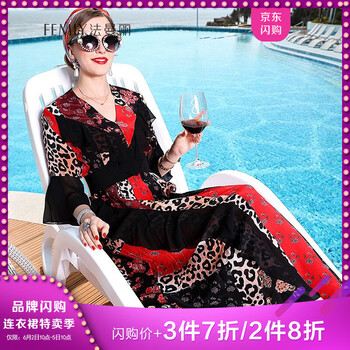 元素,流行,新款,豹紋連衣裙,趨勢,真絲,樣式