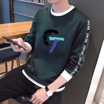 古巴比倫 長(zhǎng)袖 男士T恤 墨綠(薄款) 