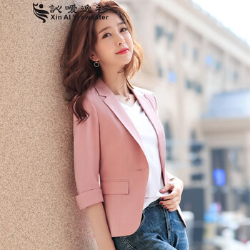 小西服中袖薄款女