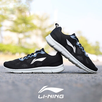 李寧（LI-NING）跑步鞋-3新基礎(chǔ)黑/曙灰色 42
