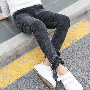 女童牛仔鉛筆褲潮