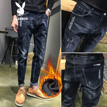 花花公子（PLAYBOY ESTABLISHED 1953） 修身褲  男士牛仔褲