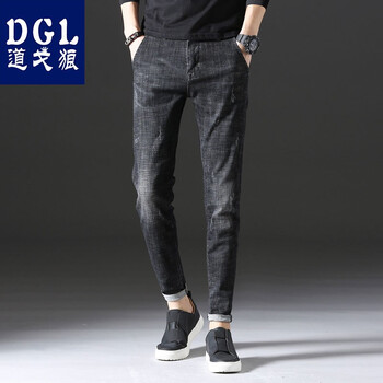 道戈狼（Daogelang） 直筒褲 青春休閑 男士牛仔褲