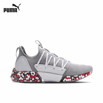 彪馬（PUMA）跑步鞋礦灰色-鮮紅色-黑色 16 