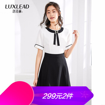 洛詩琳（LUXLEAD）  拼接，紐扣，拉鏈 連衣裙