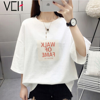 VCH 印花 短袖 T恤 女 V領(lǐng)