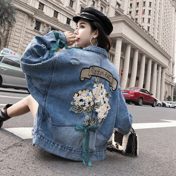 芷依麗（ZHIYILI） POLO領(lǐng) 長袖 女 短外套 3D，刺繡