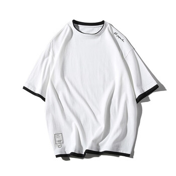 陌唇（mochun） 五分袖 男士T恤 卡其A094-YM08 