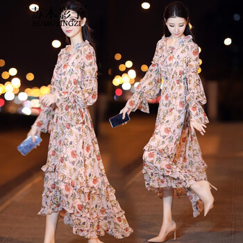 蘇木影子（SUMU YINGZI） 碎花 印花 連衣裙