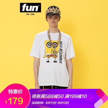 Fun 長(cháng)袖 男士T恤 白色 