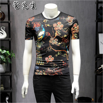 閃爆（SHANBAO） 短袖 男士T恤 19514 5XL，加大，M
