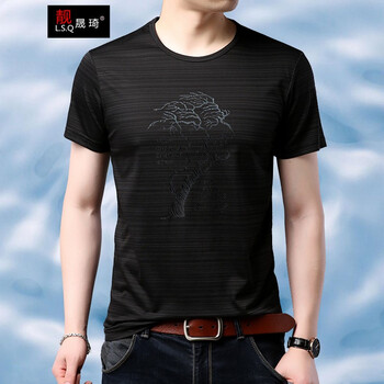 靚晟琦（LIANGSHENGQI） 短袖 男士T恤 LSQ-YY-5313黑色 