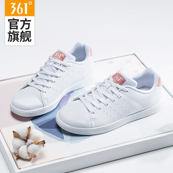 361度板鞋361度白/粉泥紅 35，36，37，38，39，40