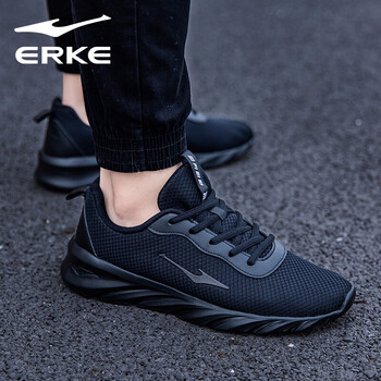 鴻星爾克（ERKE）跑步鞋基礎(chǔ)黑 