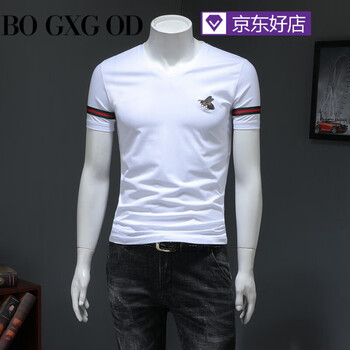BOGXGOD 短袖 男士T恤 白色 
