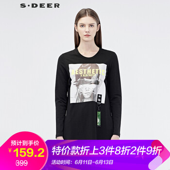 S.DEER 立體剪裁 短袖 T恤 女 圓領(lǐng)