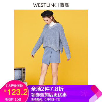 拼色長袖針織衫，讓你賺足回頭率