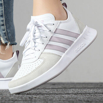 阿迪達(dá)斯（Adidas）跑步鞋EE5595/淺灰-白/迪麗熱巴同款 