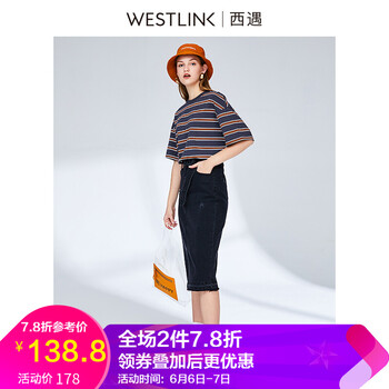純色牛仔半裙