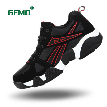 戈陌（GEMO）男士四季單鞋黑紅 45