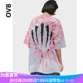 ovb 短袖 男士T恤 粉色 