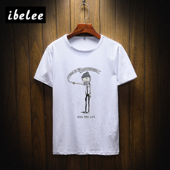 ibelee 短袖 男士T恤 白色 