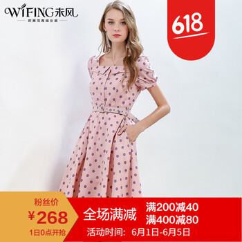 波點(diǎn)純棉連衣裙