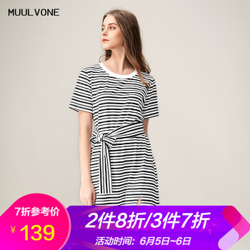 做女神，條紋連衣裙讓你告別平庸