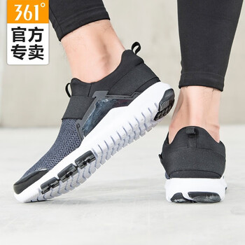 361度跑步鞋烏黑色/巖灰 