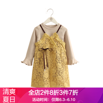女童秋裝蕾絲裙