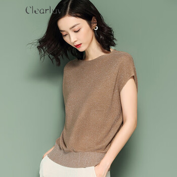 Clearluv 拼色 短袖 T恤 女 圓領(lǐng)
