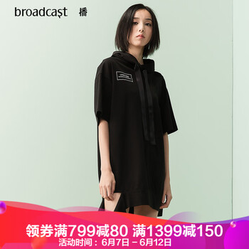 播（broadcast） 文字，字母 印花 連衣裙
