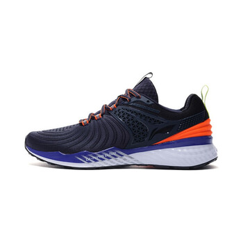 李寧（LI-NING）跑步鞋夜空藍(lán)/熒光耀橙-4 43