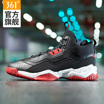 361度籃球鞋曜石黑/F1紅 44，40，41，42，43
