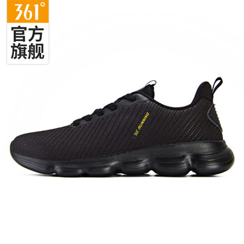 361度跑步鞋曜石黑/麒麟草黃 44，39，40，41，42，43
