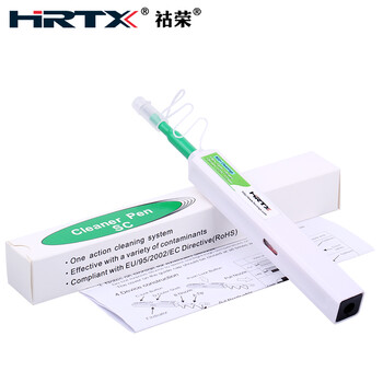 祜荣HRTX 光纤清洁笔 FC SC ST 笔式清光纤洁器法兰适配器跳线端面清洁器 2.50mm FC/SC-2.50MM