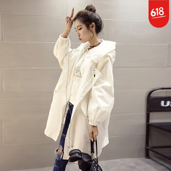 古萊登（GODLIKE） 連帽 長袖 女 短外套 拉鏈，印花，帶帽