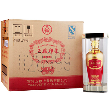 2,五粮液股份公司出品 52度 500ml 浓香型白酒 五粮印象珍品 六