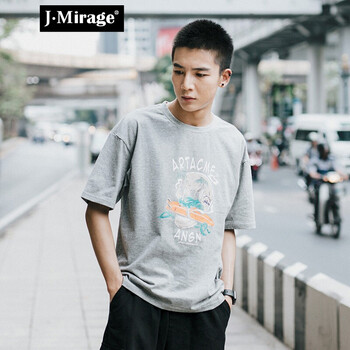 J·Mirage 短袖 男士T恤 灰色 9153 