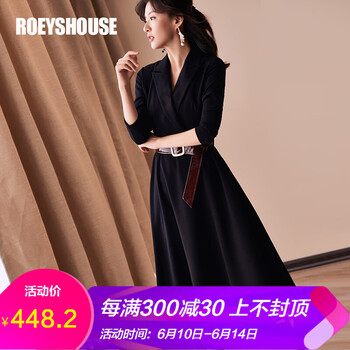 Roey s house 純色 口袋，拉鏈 連衣裙