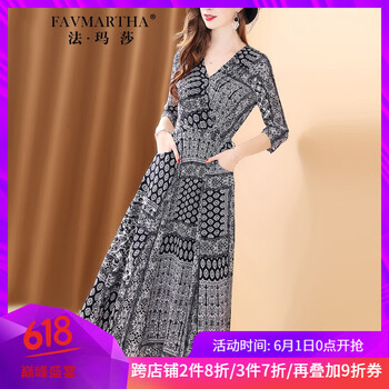 氣質(zhì)印花裙，穿出優(yōu)雅女神范
