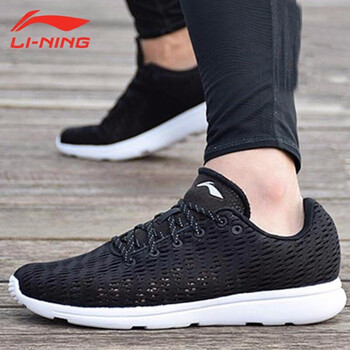 李寧（LI-NING）跑步鞋標(biāo)準(zhǔn)黑/標(biāo)準(zhǔn)白063-1（網(wǎng)面款） 40