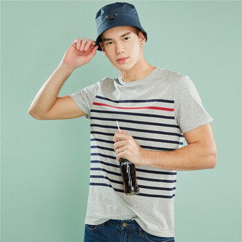 佐丹奴（Giordano） 短袖 男士T恤 21中花灰色 