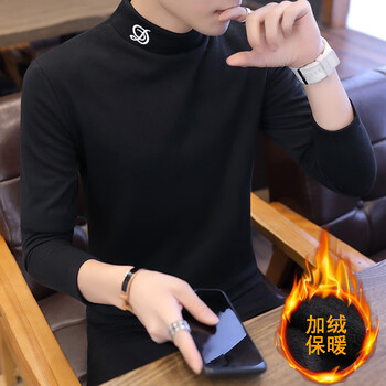 快樂嘉人 長袖 男士T恤 黑色wy901- XL，L，XXL，XXXL，M