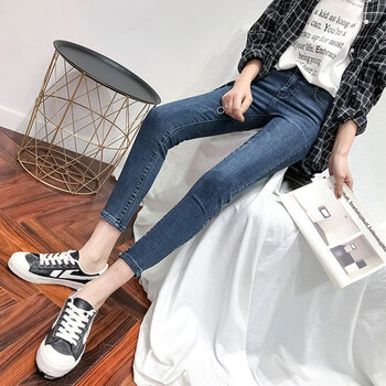 蕭蕭布落 高腰 鉛筆褲/小腳褲 女 九分褲 牛仔褲