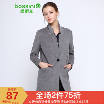 堡獅龍（bossini） 翻領 長袖 女 短外套 