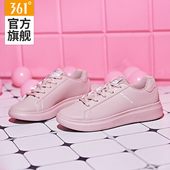 361度板鞋粉玫紅/361度白 35，36，37，38，39，40
