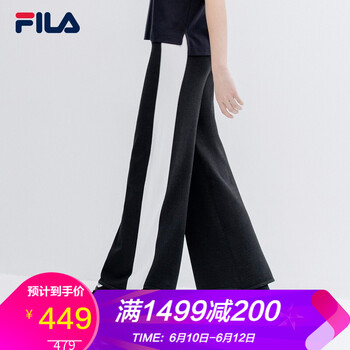 FILA 自然腰 直筒褲 女 長(zhǎng)褲 休閑褲