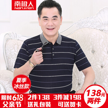 南極人（Nanjiren） 短袖 男士T恤 D601藏青 