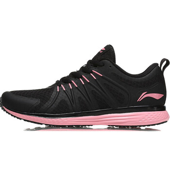 李寧（LI-NING）跑步鞋標(biāo)準(zhǔn)黑/竺葵粉 